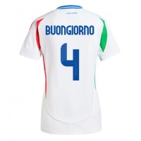 Maglie da calcio Italia Alessandro Buongiorno #4 Seconda Maglia Femminile Europei 2024 Manica Corta